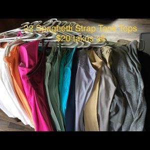 22 Spaghetti Strap Tanks.  Take all